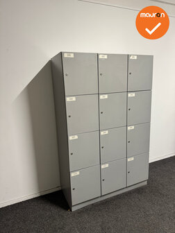 Lockerkast - zilvergrijs - 12 lockers