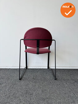 Vergaderstoel - Van der Sluis - Bordeaux rood