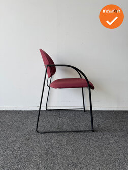 Vergaderstoel - Van der Sluis - Bordeaux rood