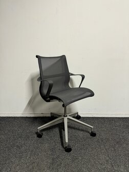 Herman Miller - vergaderstoel - Antraciet - met wielen
