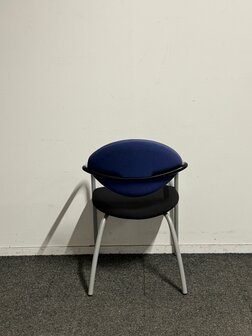 Vepa - Alpine - Vergaderstoel - Blauw/Zwart - Zilvergrijs frame