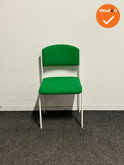 Vergaderstoel - Groen/Wit - Refurbished