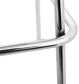 Barkruk &quot;Tim&quot; chrome frame met witte zitting en rug