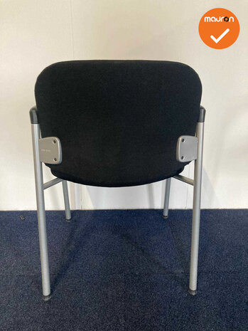 vergaderstoel - Ahrend 320 - nieuwe stoffering - zilvergrijs frame