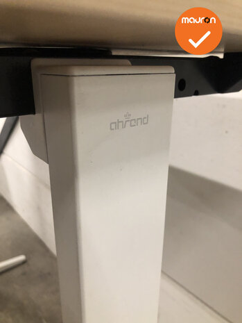 Ahrend Balance elektrisch zit-sta  bureau - 160x80cm - wit onderstel - met Ahron blad