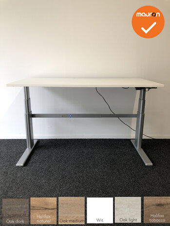 Aluforce Pro 150M compleet tweedehands elektrisch zit-sta bureau -  bladkleur naar keuze - zilvergrijs onderstel