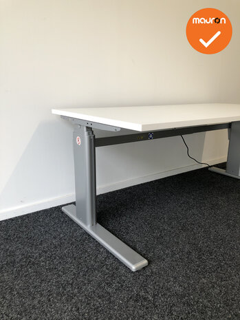 Aluforce Pro 150M compleet tweedehands elektrisch zit-sta bureau -  bladkleur naar keuze - zilvergrijs onderstel