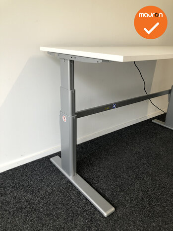 Aluforce Pro 150M compleet tweedehands elektrisch zit-sta bureau -  bladkleur naar keuze - zilvergrijs onderstel