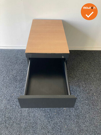 Ahrend Ladeblok - 57x42x78cm - Zwart - 3 laden metaal -  topblad naar keuze