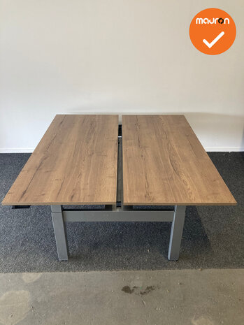 Ahrend Balance duo - Slingerbureau - 180x80cm - lichtgrijs onderstel - met blad naar keuze