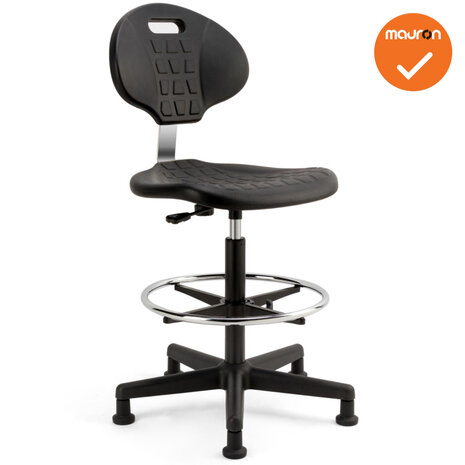 Zadelkruk/Werkstoel Tarente - Large - Zwart - Zwart voetkruis
