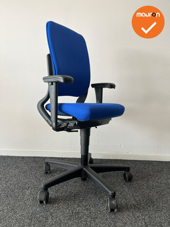 Ahrend 230 bureaustoel - refurbished - hoge rug - blauwe stoffering