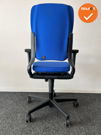 Ahrend 230 bureaustoel - refurbished - hoge rug - blauwe stoffering