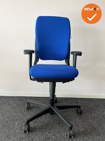 Ahrend 230 bureaustoel - refurbished - hoge rug - blauwe stoffering