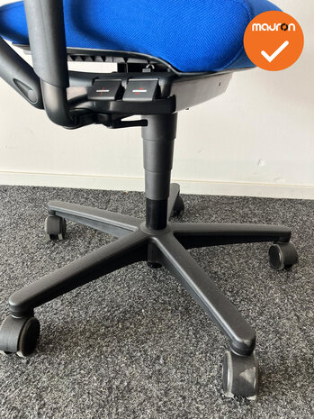 Ahrend 230 bureaustoel - refurbished - hoge rug - blauwe stoffering