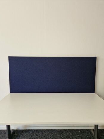 Akoestisch opzetscherm - Donkerblauw - 50 mm dik - 160cm lang - 70cm hoog 