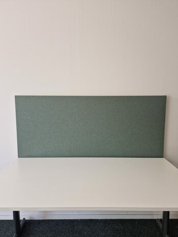 Akoestisch opzetscherm - Groen - 50 mm dik - 160cm lang - 70cm hoog 