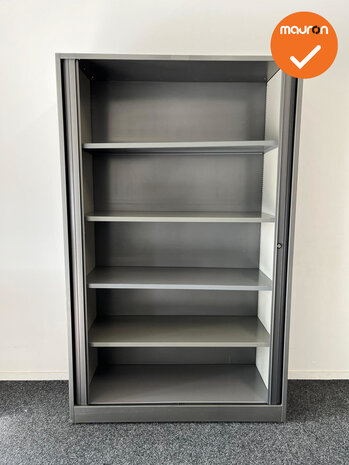 Roldeurkast - Ahrend - 195x120x45cm - Antraciet met antraciete kunststof roldeuren