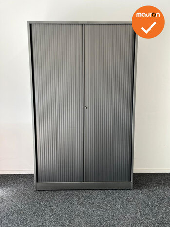 Roldeurkast - Ahrend - 195x120x45cm - Antraciet met antraciete kunststof roldeuren