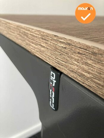 Ahrend Mehes handmatig verstelbaar bureau - nieuw blad in kleur naar keuze - afmetingen naar keuze - antracietgrijs onderstel