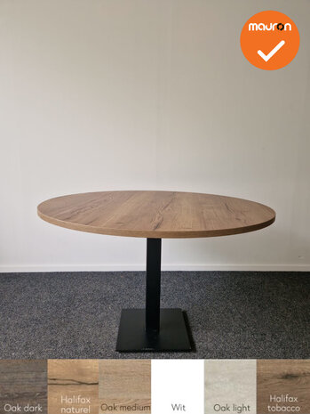 Vergadertafel - rond - 120 cm - Bladkleur naar keuze