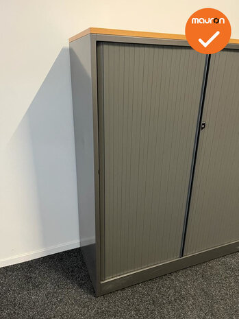 Roldeurkast - Ahrend - 144x120x45cm - Antraciet - Topblad naar keuze