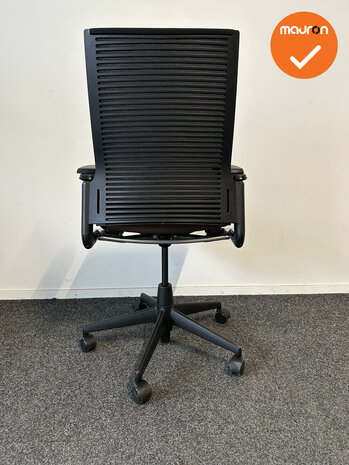 Ahrend 2020 bureaustoel  - refurbished - Bruin kunstleer - hoge rug - zwart voetkruis