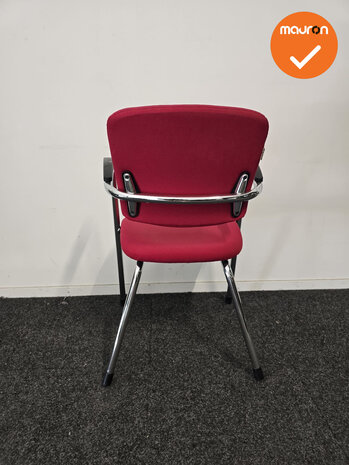 Ahrend vergaderstoel - Rood Gestoffeerd 