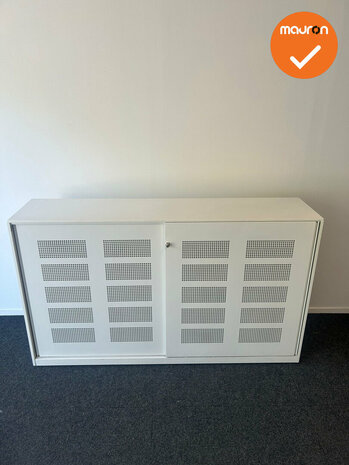 Schuifdeurkast - Ahrend - akoestisch - 200x120x45cm - wit