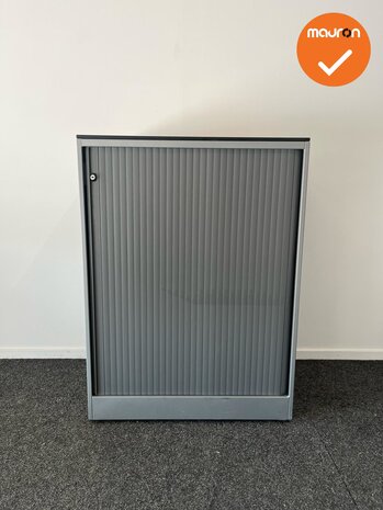 Roldeurkast - BASIC - 109x80x45cm - Zilvergrijs met 1 deur