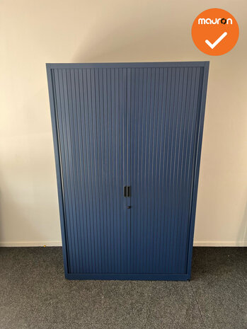 Roldeurkast - Basic - 195x120x45cm - Blauw met blauwe kunststof roldeuren