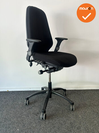 RH Logic Elite 400 - XL - zwarte stoffering  - Inclusief lendepomp  - zwart voetkruis