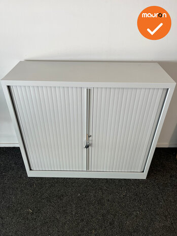 Robberechtse roldeurkast - 105x120x45cm - lichtgrijs - brede lamel