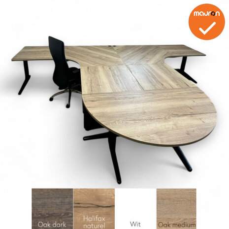 Complete set - Ahrend hoekbureau's met aanzetstuk - 400x280 - Handmatig verstelbaar