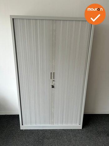 Robberechtse roldeurkast - 198x120x45cm - Lichtgrijs - inclusief 2 sleutels