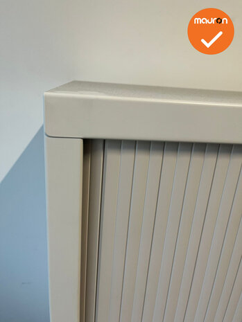 Robberechts roldeurkast - 120x80x43 - Wit - smalle lamellen - inclusief 2 sleutels