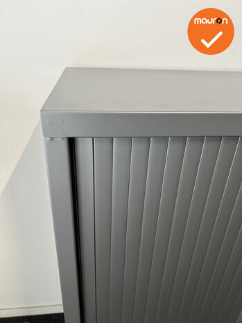 Robberechtse roldeurkast - 120x100x45cm - Zilvergrijs - inclusief 2 sleutels