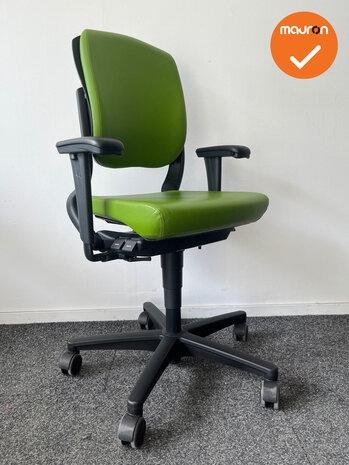 Ahrend 230 bureaustoel - refurbished - Medium Rug - Groen kunstleer