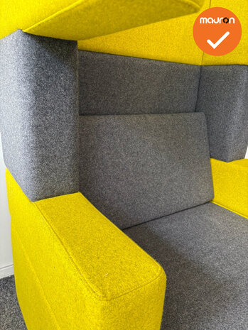 Akoestische design Fauteuil - Geel / Antraciet- refurbished