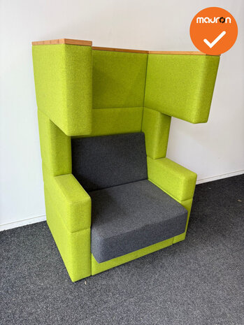 Akoestische design Fauteuil - Groen / Antraciet- refurbished