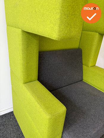 Akoestische design Fauteuil - Groen / Antraciet- refurbished