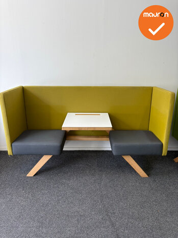 Design Zitmeubel - TOOaPICNIC Hide 110 - Geel met Antraciet