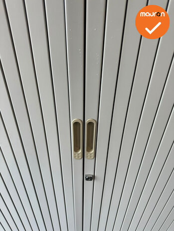 Roldeurkast - 195x120x45cm - Grijs met metalen deuren