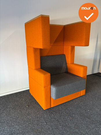 Akoestische design Fauteuil - Oranje / Antraciet- refurbished