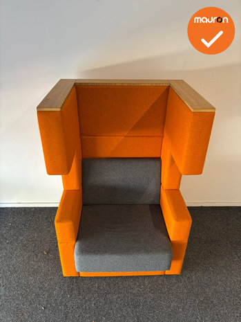Akoestische design Fauteuil - Oranje / Antraciet- refurbished