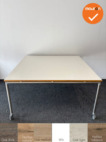 Ahrend - Move-it - verrijdbare vergadertafel 150x150 - bladkleur naar keuze