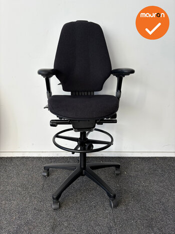 RH Logic 300 - Baliestoel - Antracietgrijze stoffering - Zwart voetkruis