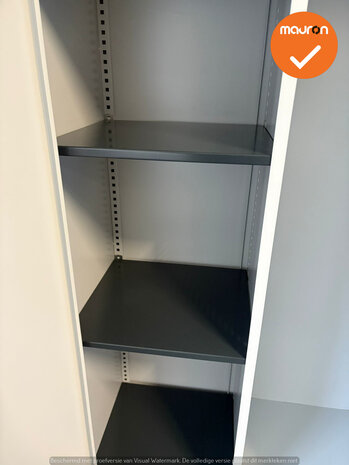 Ronis Draaideurkast Lockerkast  - 200x100x50cm - Zilvergrijs