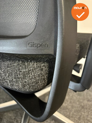 Gispen Zinn  - 4D Armleggers - Antracietgrijze stoffering - Chroom voetkruis