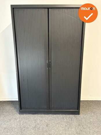 Roldeurkast - B-keuze - Basic - 195x120x45 - Zwart met zwarte deuren - geen slot